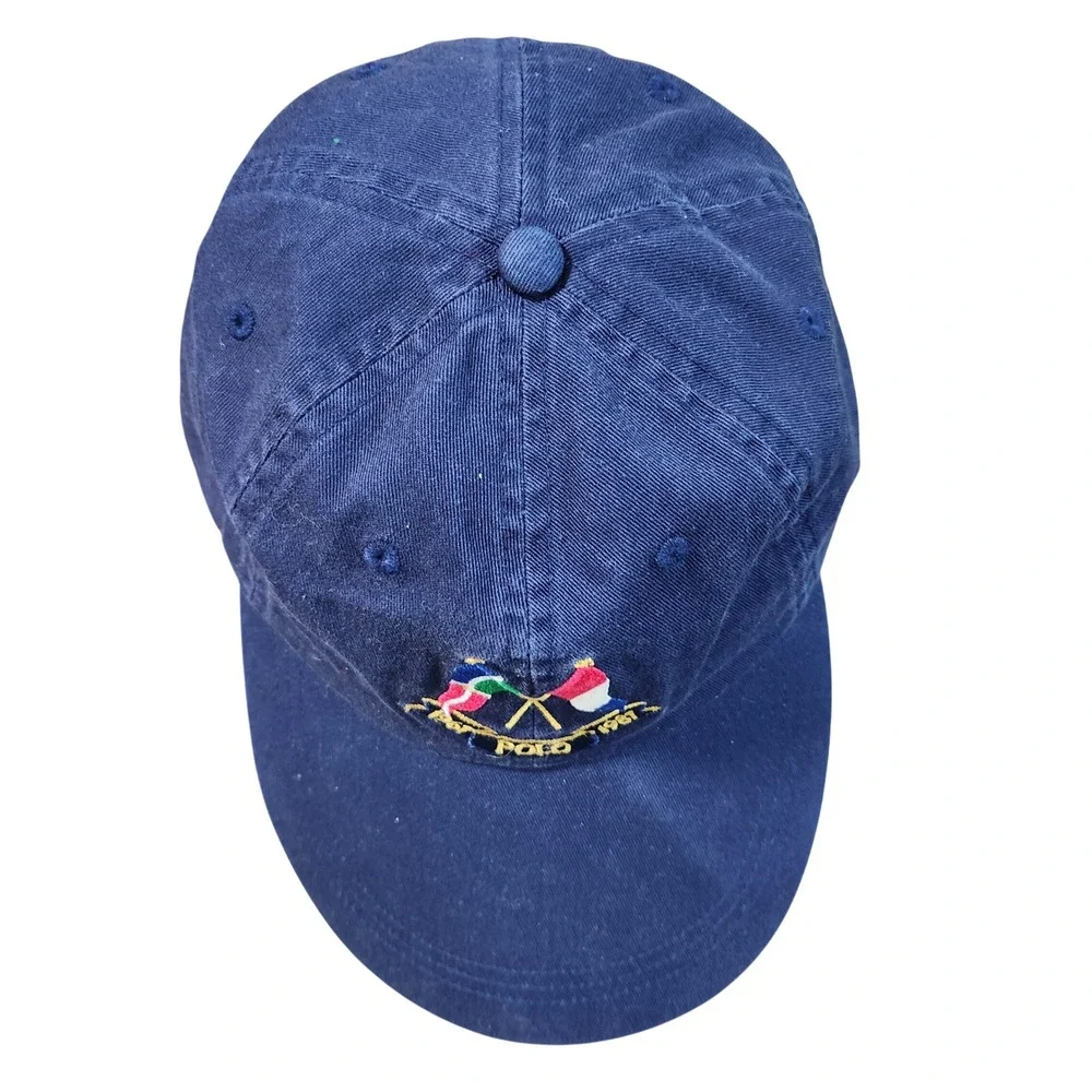 Polo Ralph Lauren Mens Navy Blue 1967-1987 Crossed Flags Crest Baseball Cap NWT
